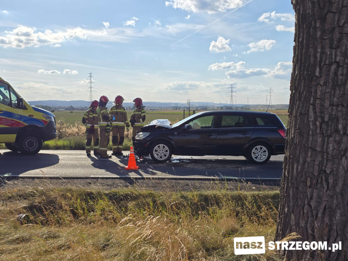 Zderzenie dwóch pojazdów między Świebodzicami a Strzegomiem [FOTO] 